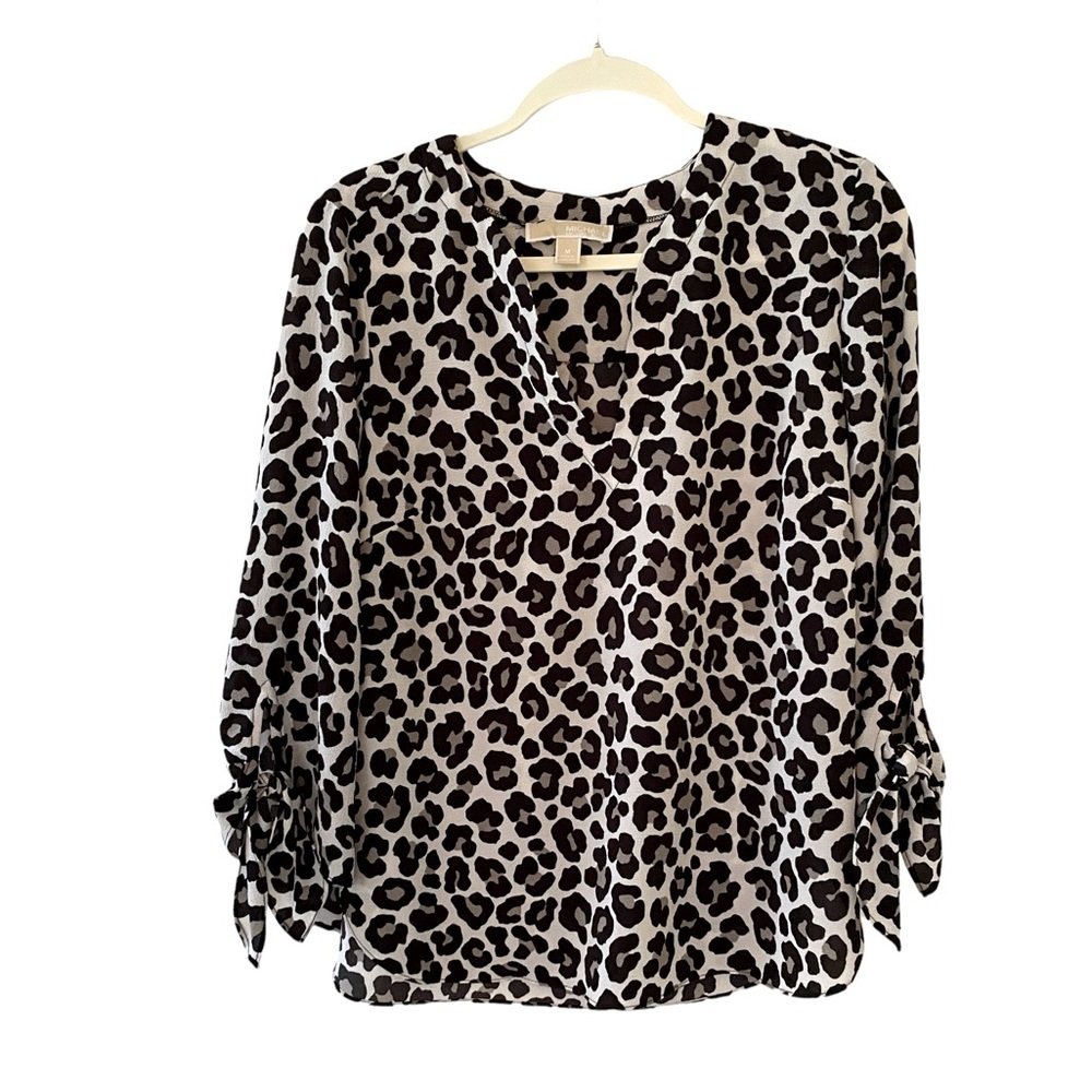 Michael Kors Leopard Print Top, Size Medium